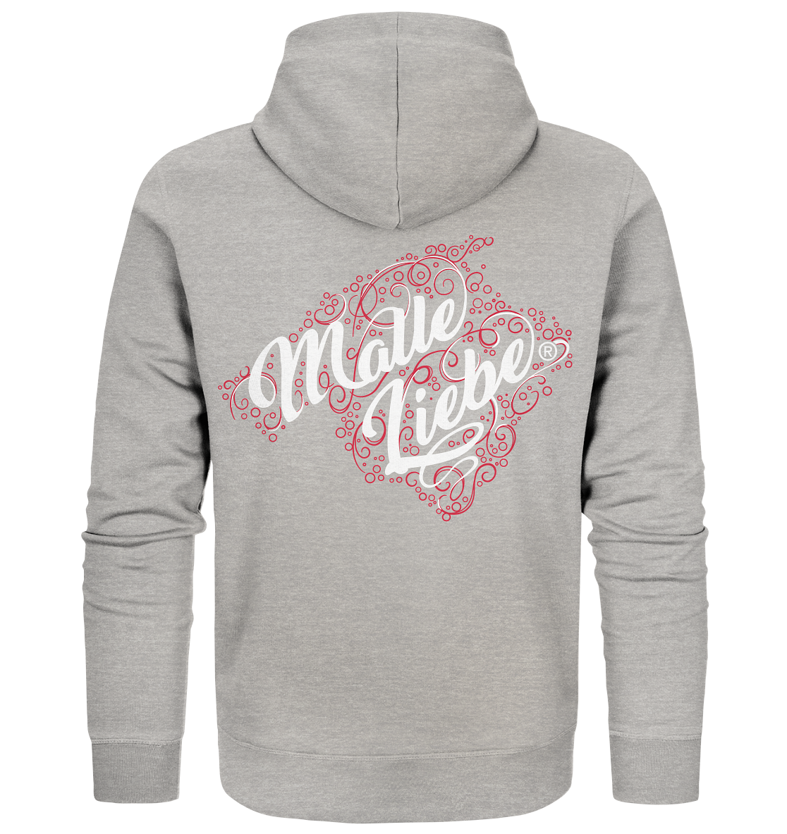 MalleLiebe® Weiß-Rot - Organic Zipper