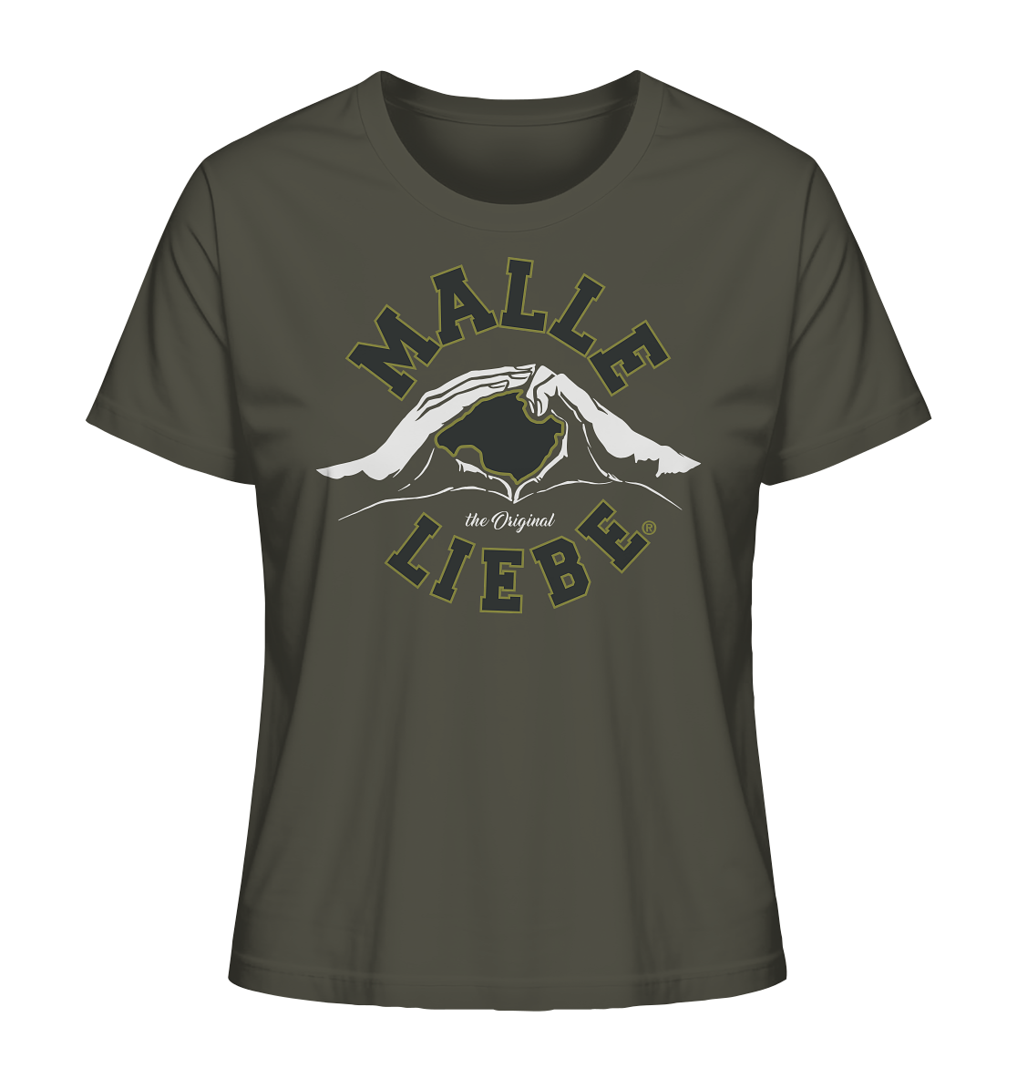 MalleLiebe® Grau-Olive - Ladies Organic Shirt