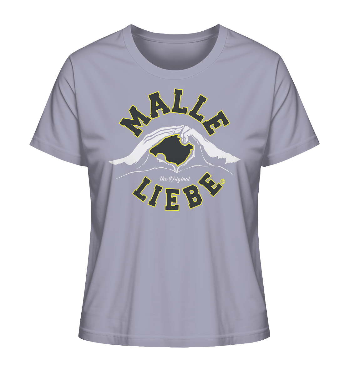 MalleLiebe® Grau-Gelb - Ladies Organic Shirt