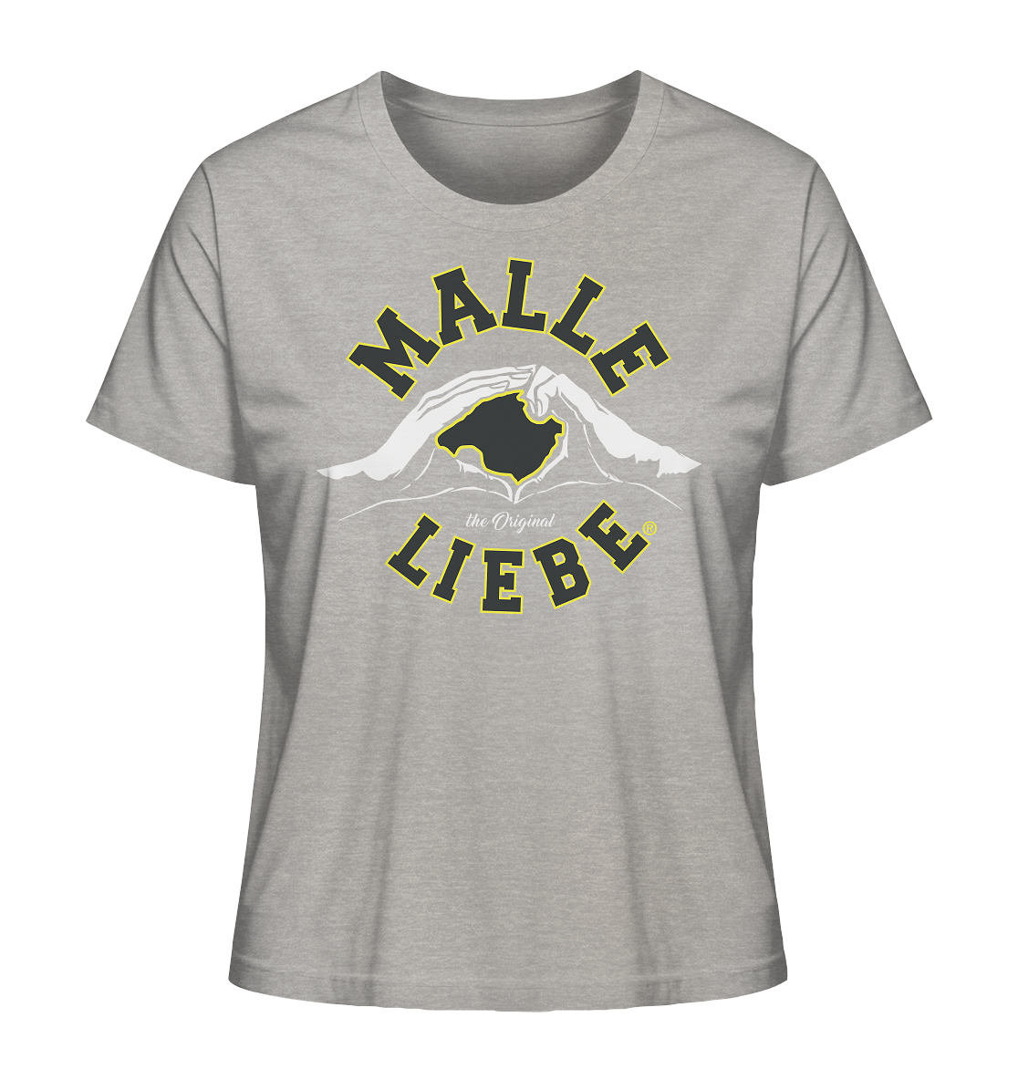 MalleLiebe® Grau-Gelb - Ladies Organic Shirt