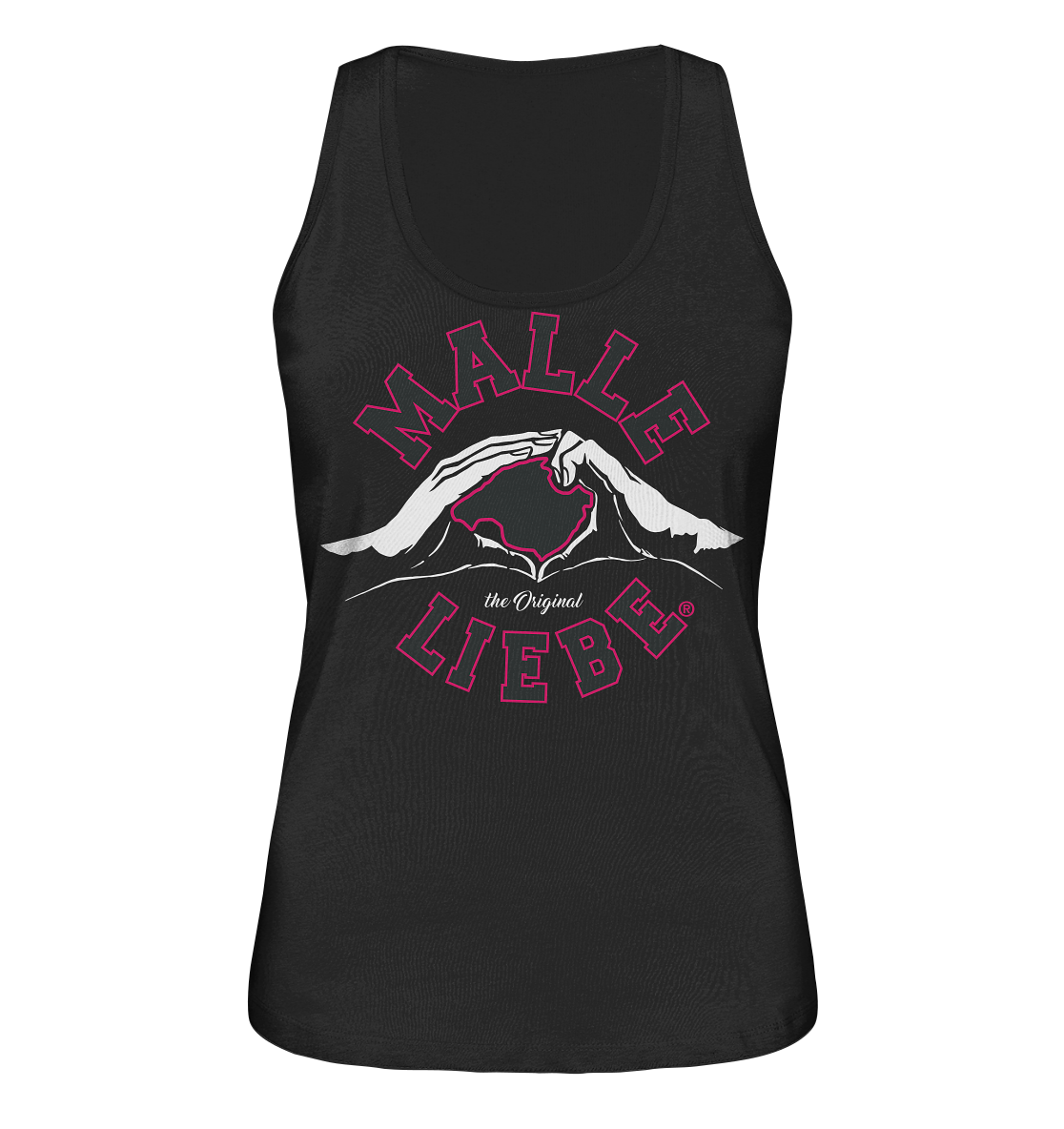 MalleLiebe® Grau-Pink - Ladies Organic Tank-Top