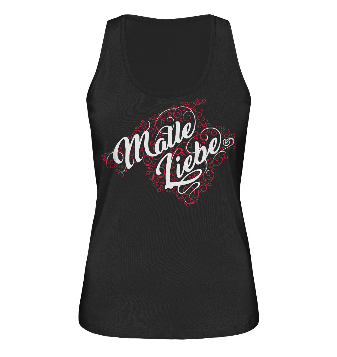 MalleLiebe® Weiß-Rot - Ladies Organic Tank-Top