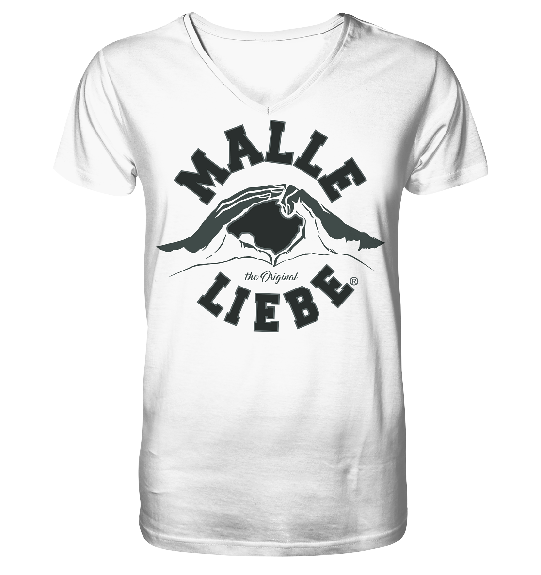 MalleLiebe® Dark Edition - Mens Organic V-Neck Shirt