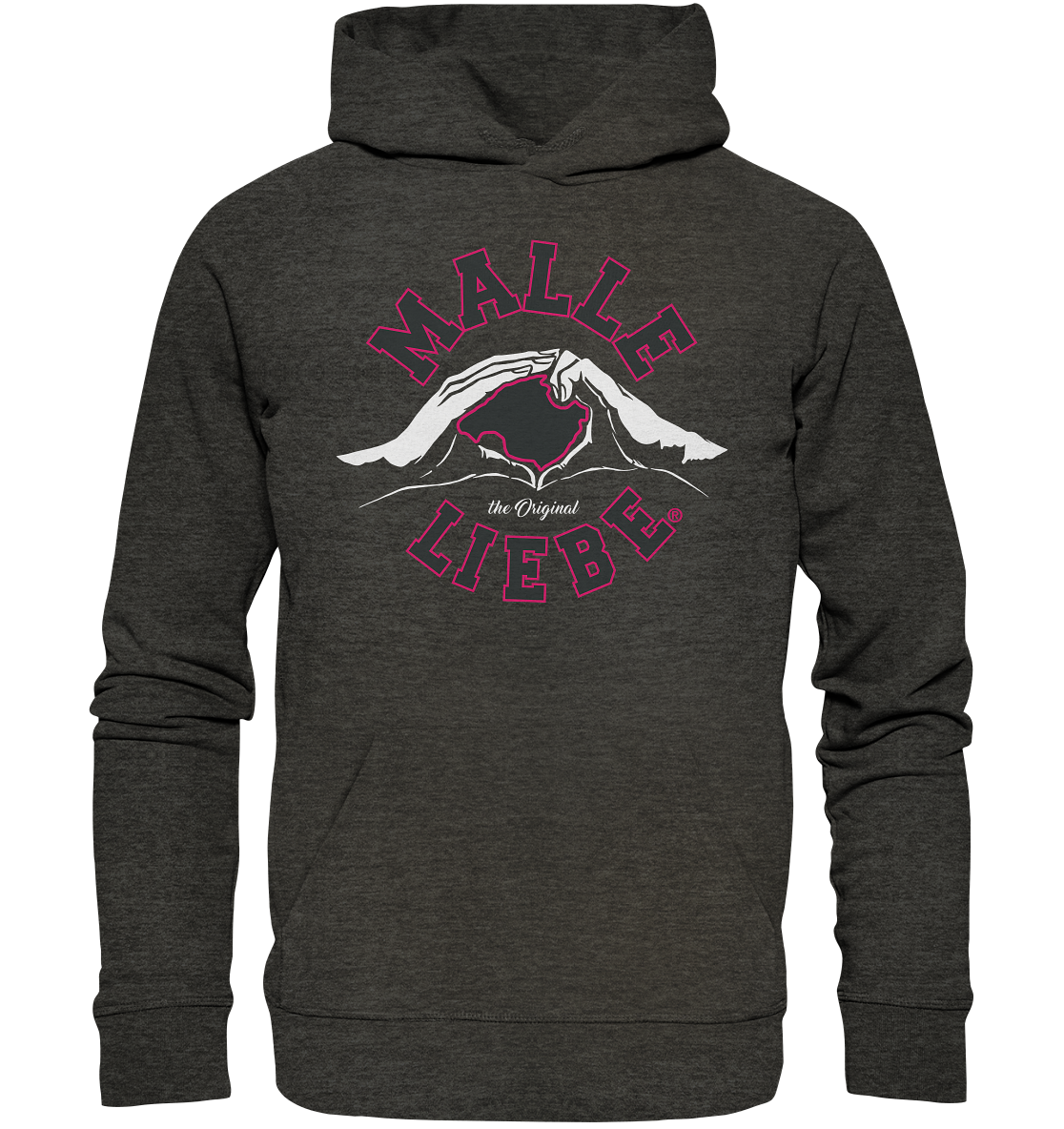 MalleLiebe® Grau-Pink - Organic Basic Hoodie