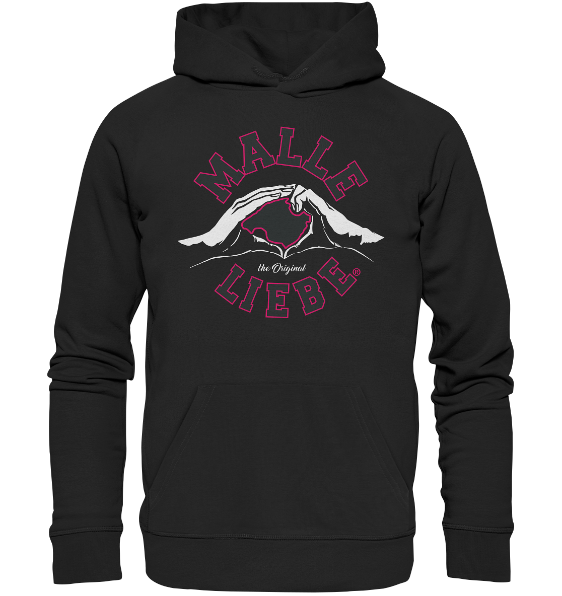 MalleLiebe® Grau-Pink - Organic Basic Hoodie