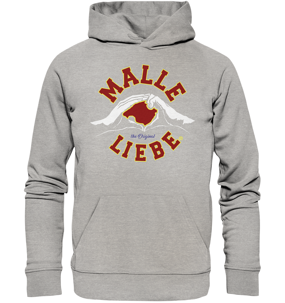 MalleLiebe® Rot-Gelb - Organic Basic Hoodie