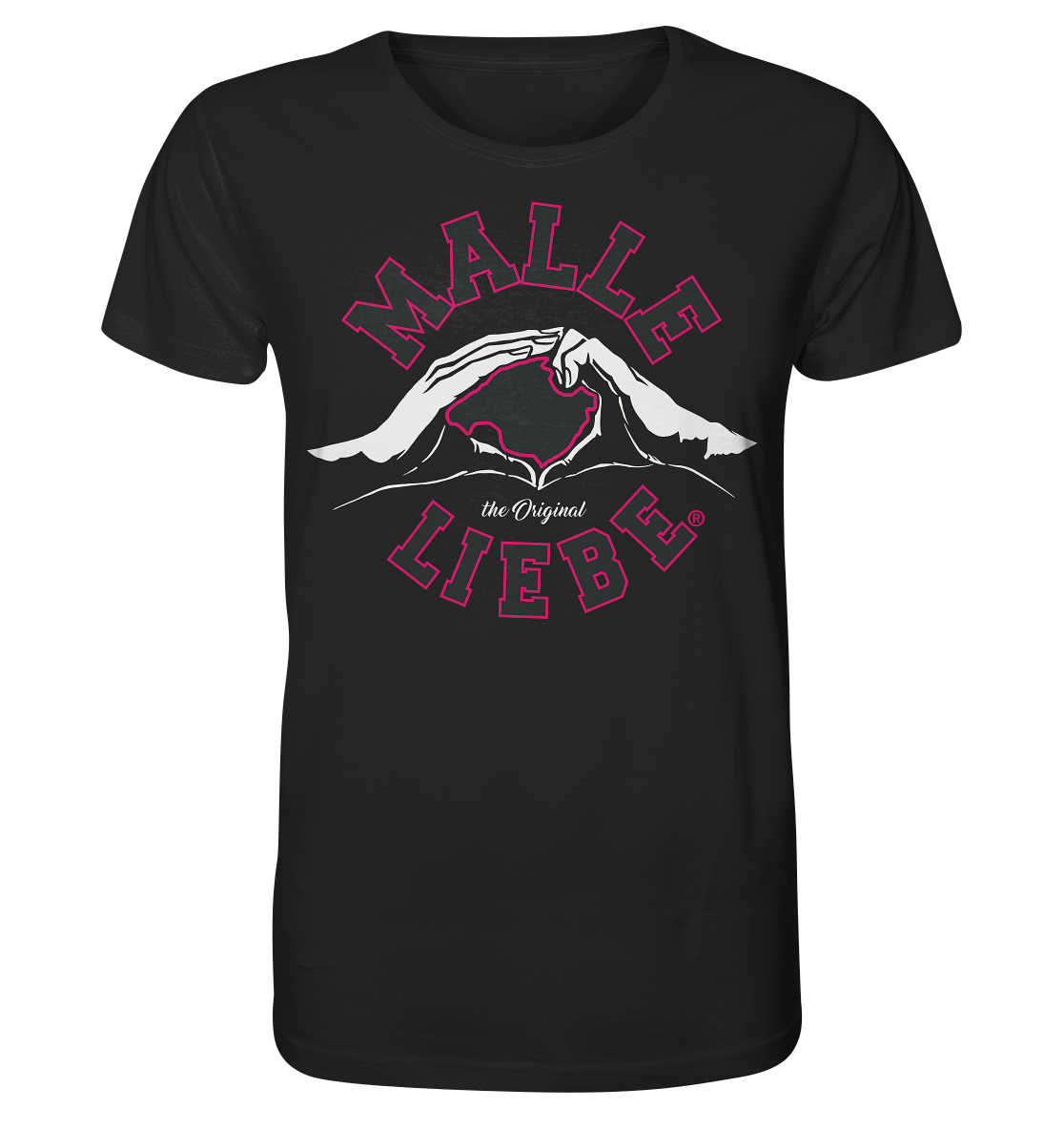 MalleLiebe® Grau-Pink - Organic Basic Shirt