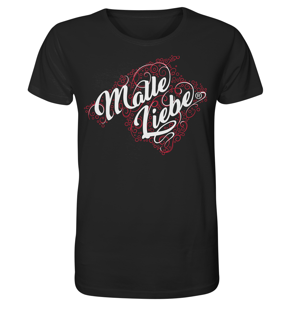 MalleLiebe® Weiß-Rot - Organic Shirt