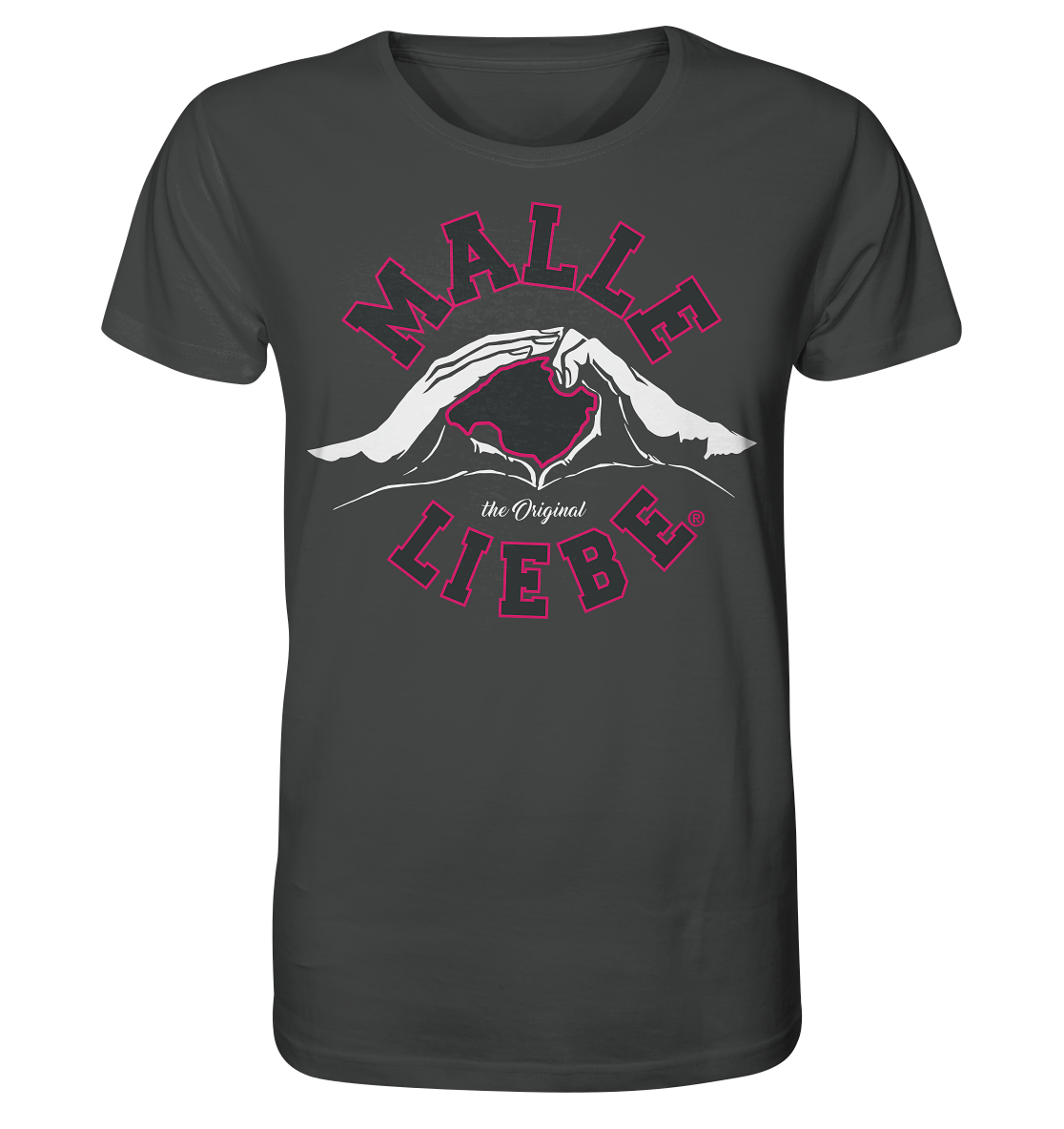 MalleLiebe® Grau-Pink - Organic Shirt