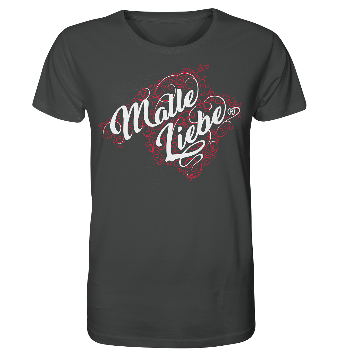 MalleLiebe® Weiß-Rot - Organic Shirt