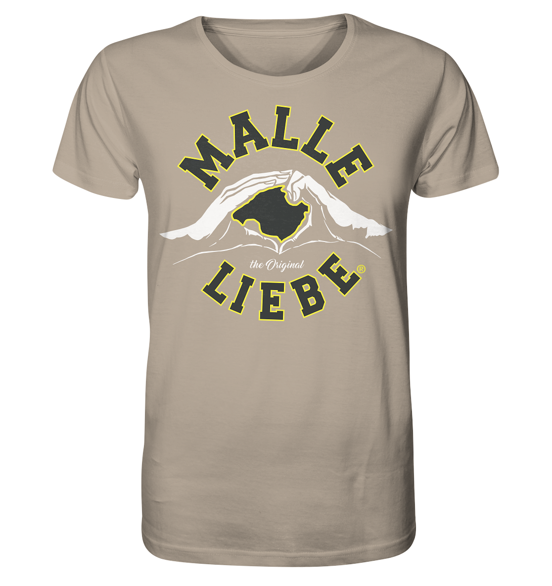 MalleLiebe® Grau-Gelb - Organic Shirt